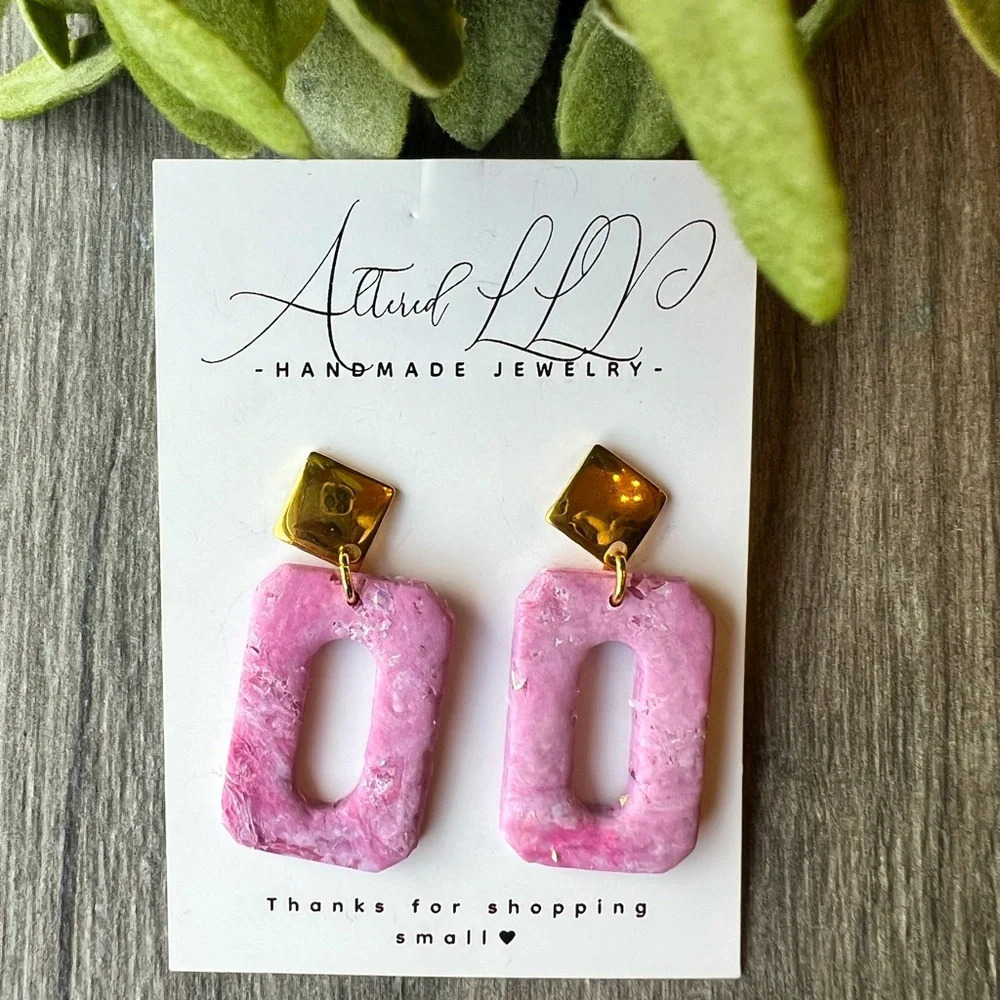 2/$30 Handmade Pink Swirl Recs